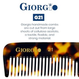 Giorgio G21 Fine Tooth and Wide Tooth Pocket Comb - Hair Styling Combs for Men and Women, Handmade Mustache and Beard Comb for Men for Grooming, Saw Cut and Hand Polished Giorgio G21 Fine Tooth and Wide Tooth Pocket Comb - Hair Styling Combs for Men and Women, Handmade Mustache and Beard Comb for Men for Grooming, Saw Cut and Hand Polished