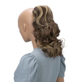 CAISHA 12 Hair Piece Braid Ponytail Extension Voluminous Wavy Red Brown Blonde Mix PH214