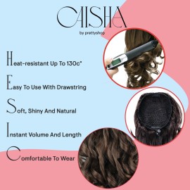 CAISHA 12 Hair Piece Braid Ponytail Extension Voluminous Wavy Honey Blonde Mix PH215