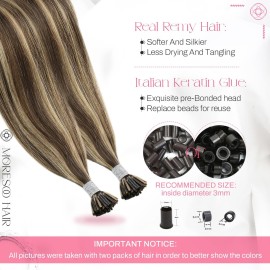Moresoo I Tip Hair Extension Human Hair Caramel Blonde and Dark Brown Itip Hair Extensions Real Human Hair I Tip Human Hair Extensions 16inch 0.8g/s 50S Moresoo I Tip Hair Extension Human Hair Caramel Blonde and Dark Brown Itip Hair Extensions Real Human Hair I Tip Human Hair Extensions 16inch 0.8g/s 50S