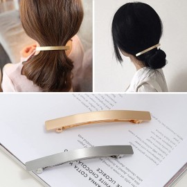 2Pcs 4 Metal Hair Clips Spring Clip Barrette Wrapping Hairpins Hair Accessories for Girls Women Ladies Gold and Silver