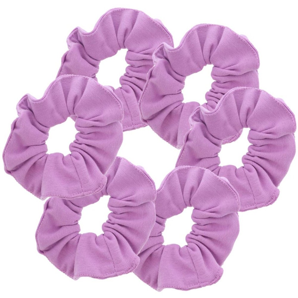 Large Solid Scrunchie - Set of 6 - Lavender