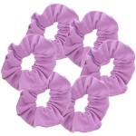 Large Solid Scrunchie - Set of 6 - Lavender