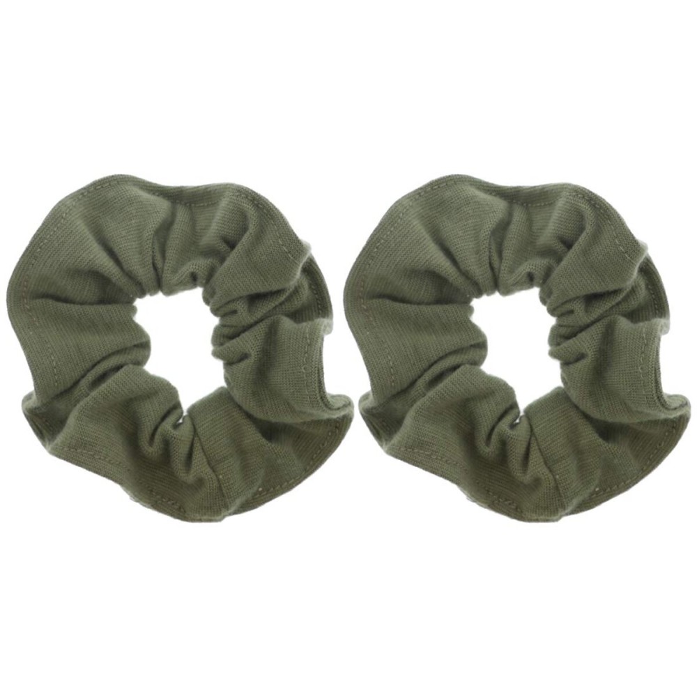 Large Solid Scrunchie - Set of 2 - Olive