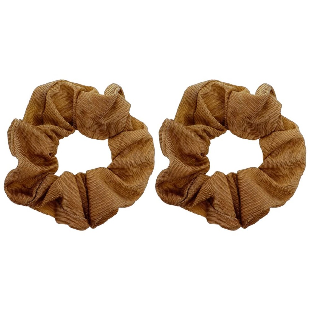 Large Solid Scrunchie - Set of 2 - Tan