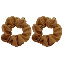 Large Solid Scrunchie - Set of 2 - Tan Large Solid Scrunchie - Set of 2 - Tan