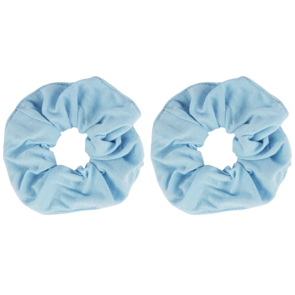 Large Solid Scrunchie - Set of 2 - Light Blue