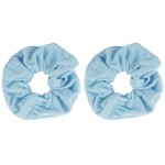 Large Solid Scrunchie - Set of 2 - Light Blue