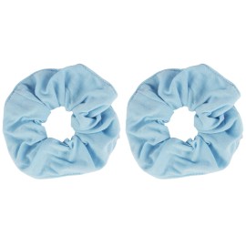 Large Solid Scrunchie - Set of 2 - Light Blue