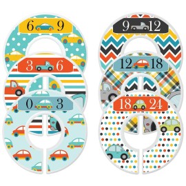 Mumsy Goose Baby Boy Clothes Dividers Nursery Closet Dividers Cars and Trucks
