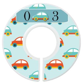 Mumsy Goose Baby Boy Clothes Dividers Nursery Closet Dividers Cars and Trucks