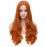 BERON Orange Wig Long Curly Wig Orange Wigs for Women Ginger Wigs Heat Resistant Synthetic Hair with Hairnet