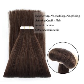 ABH AmazingBeauty Tape in Hair Extensions Human Hair Semi-permanent Tape Attached Real Remy Human Hair Extensions Tape in 50g 20pcs Invisible Seamless Reusable Skin Weft Dark Brown Color 2 22 Inch ABH AmazingBeauty Tape in Hair Extensions Human Hair Semi-permanent Tape Attached Real Remy Human Hair Extensions Tape in 50g 20pcs Invisible Seamless Reusable Skin Weft Dark Brown Color 2 22 Inch