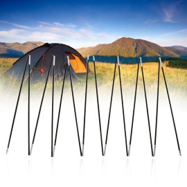 Tent Pole TOPINCN Folding Fiber Glass Rod Double Replacement Tent Pole Support Frames for Awning Poles Camping Hiking