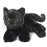 Bearington Collection Jinx 15-Inch Cat Plush Toy - Realistic Black Stuffed Animal for Kids