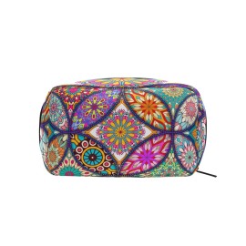 Bohemia Makeup Bag Portable Travel Cosmetic Bags Colorbal Mandala Storage Bag for Women Skincare Makeup Train Case