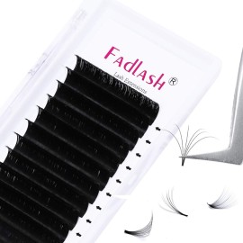 Easy Fan Volume Lash Extensions FADLASH D Curl Volume Fans 8-20mm Length Self Fanning Eyelash Extensions 3D~10D 0.05 0.07mm Eye Lash (0.05-D, Mix 8~14mm)