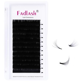 Easy Fan Volume Lash Extensions FADLASH D Curl Volume Fans 8-20mm Length Self Fanning Eyelash Extensions 3D~10D 0.05 0.07mm Eye Lash (0.05-D, Mix 8~14mm)