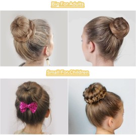 TsMADDTs Ring Style Bun Maker Set - 7 Golden Bun Makers, 5 Hair Ties, 20 Bobby Pins for Chignon Hairstyles