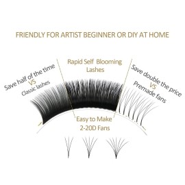 EMEDA Easy Fan Lash Extensions Volume Lash Extensions 03 05 07 C/D Curl 8-25mm Eyelash Extensions (0.07 C Curl 8-15mm Mix Tray) EMEDA Easy Fan Lash Extensions Volume Lash Extensions 03 05 07 C/D Curl 8-25mm Eyelash Extensions (0.07 C Curl 8-15mm Mix Tray)