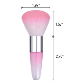 WOKOTO 3Pcs Soft Nail Brushes For Nail Art Dust Cleaning Brush Tools, Brush For Remove Dust Powder Acrylic Nails Art Cleaner Brush Manicure Brush Set