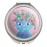 GRAPHICS & MORE Blue Cat Flower Hat Compact Travel Purse Handbag Makeup Mirror