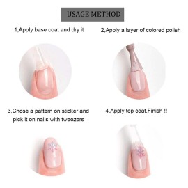 WOKOTO 90Pcs Self-Adhesive 3D Design Nail Art Sticker Colorful White Black Flower Fingernail Decals Nail Art Decoration Decals with 1 Pcs Anti-Static Tweezers WOKOTO 90Pcs Self-Adhesive 3D Design Nail Art Sticker Colorful White Black Flower Fingernail Decals Nail Art Decoration Decals with 1 Pcs Anti-Static Tweezers