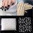 WOKOTO 90Pcs Self-Adhesive 3D Design Nail Art Sticker Colorful White Black Flower Fingernail Decals Nail Art Decoration Decals with 1 Pcs Anti-Static Tweezers