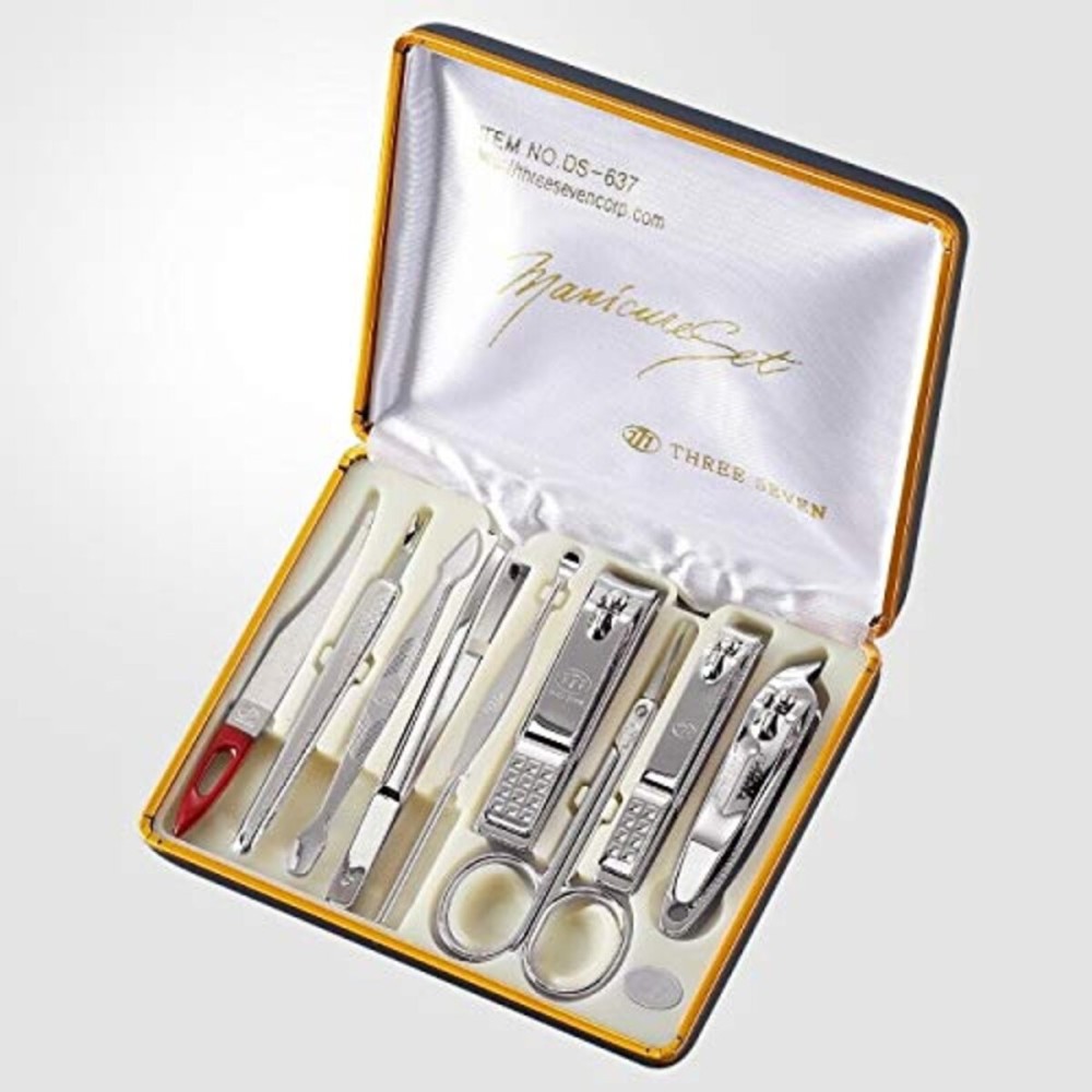 Korean Nail Clipper! World No. 1, Three Seven 777 Travel Manicure Pedicure Grooming Kit Set - Nail Clippers. Gift Sets Made in Korea, Since 1975