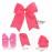 Pink Jumbo Bow Clip with Tails