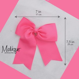 Pink Jumbo Bow Clip with Tails Pink Jumbo Bow Clip with Tails
