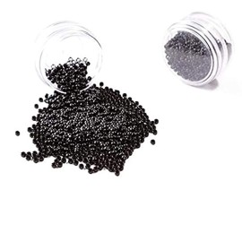 Nano Copper Micro Rings Dreadlock Beads Microlink Nano Micro Tube Ring for Tip/Ring Hair Extensions Link Hair Tools Accessories (1 Black)