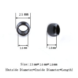 Nano Copper Micro Rings Dreadlock Beads Microlink Nano Micro Tube Ring for Tip/Ring Hair Extensions Link Hair Tools Accessories (1 Black) Nano Copper Micro Rings Dreadlock Beads Microlink Nano Micro Tube Ring for Tip/Ring Hair Extensions Link Hair Tools Accessories (1 Black)