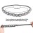 Rhinestone Beaded Elastic Headband - 5 Pcs Fashionable Style Crystal Beaded Hair Ties, Handmade Jewely Headband for Women Girls Lady