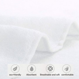 Feibi 9 Pack Baby Washcloths - Rayon Made from Bamboo - Reusable and Extra Soft Newborn Baby Bath Washcloths - Suitable for Infant Sensitive Skin - 10X10 White Face Towels