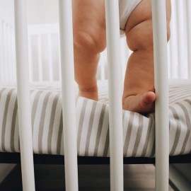 Ely\'s & Co. Patent Pending Waterproof Pack N Play | Mini Portable Crib Sheet with Mattress Pad Cover Protection I Neutral Taupe Grey Baby Girl and Boy