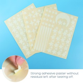 Unomor 216pcs Glow in The Dark Star Stickers, Luminous Wall Decals for Kids Rooms, Removable and Reusable, Easy Application for Ceiling and Wall Decor