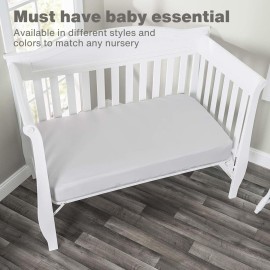 Everyday Kids Fitted Crib Sheet, 100% Soft Breathable Microfiber Baby Sheet, Fits Standard Size Crib Mattress 28in x 52in, Gray Nursery Sheet