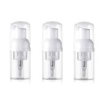 3PCS Clear Plastic Empty Mousse Foamer Pump Bottle Travel Liquid Foaming Containers Vial Dispenser Jar Pot For Cosmetic Facial Cleanser Shampoo Hand Shower Gel size 30ml/1oz