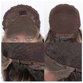 Sylvia Soft Natural Black 1B Lace Front Wig 24 Inch Long Natural Wave Synthetic Wigs Natural Hairline Middle Parting Half Hand Tied Wig 180% Density Heat Resistant Hair Replacement Sylvia Soft Natural Black 1B Lace Front Wig 24 Inch Long Natural Wave Synthetic Wigs Natural Hairline Middle Parting Half Hand Tied Wig 180% Density Heat Resistant Hair Replacement