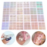 24Pcs DIY Nail Vinyls Nail Stencil Sticker Sheets Set, Manicure Nail Art Decal Decoration Tool with and Stencil Sheets Design, Templates Stickers Equipment for Decorations Drawing