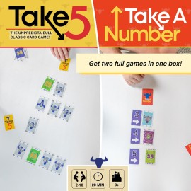 AMIGO Games Take 5 & Take a Number - Two Complete Games in One - Take 5 is The Classic 6 Nimmt! & Take a Number is Also Known as X Nimmt! - Classic Card Games for Kids & Adults Ages 8 & Older