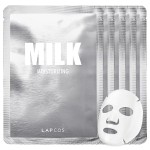 LAPCOS Milk Sheet Mask, Moisturizing Daily Face Mask to Replenish and Restore Dry Skin, Korean Beauty Favorite, 5-Pack