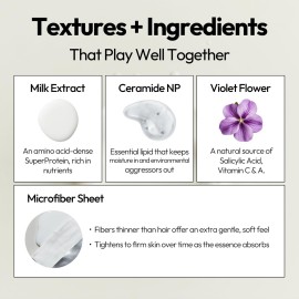 LAPCOS Milk Sheet Mask, Moisturizing Daily Face Mask to Replenish and Restore Dry Skin, Korean Beauty Favorite, 5-Pack