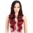 Joedir 26 Big Curly Wavy Supreme Free Parting HD Lace Frontal Wigs With Baby Hair High Temperature Synthetic Wigs For Women 180% Density Wigs(Ombre Black to Dark Wine Color)