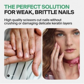 GERMANIKURE Moustache and Beard Scissors - Self-Sharpening FINOX22 Titanium Coated Stainless Steel Professional Grooming Tools in Leather Case - Ethically Made in Solingen Germany - 2706