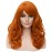 BERON Orange Wigs for Women Curly Side Bangs Girls Wig Wavy Heat Resistant Synthetic Hair Wigs for Halloween Cosplay Costume Party Wig
