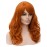 BERON Orange Wigs for Women Curly Side Bangs Girls Wig Wavy Heat Resistant Synthetic Hair Wigs for Halloween Cosplay Costume Party Wig