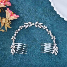 Unicra Wedding Crystal Hair Combs Bridal Headpieces Wedding Hair Accessories for Brides (Silver) Unicra Wedding Crystal Hair Combs Bridal Headpieces Wedding Hair Accessories for Brides (Silver)