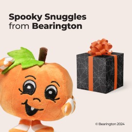 Bearington Carver Pumpkin Mini Plush, 5 Inch Halloween Toys for Kids
